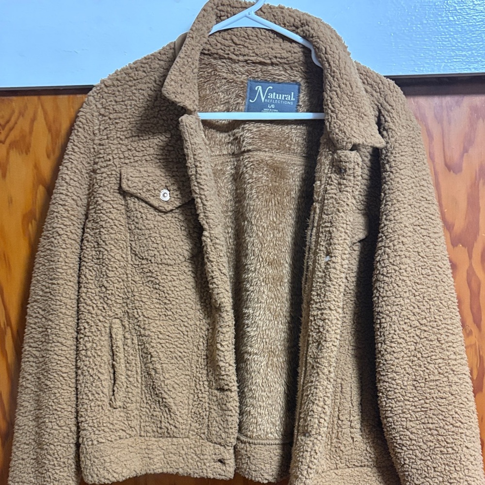 Natural Reflections Brown Teddy Jacket